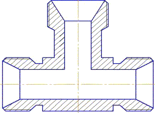 Рис.1.3. Схематическое изображение штуцера соединительного (тройник)