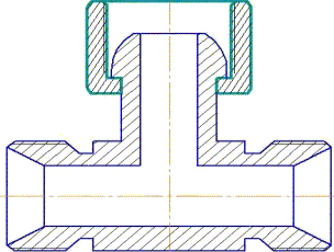 Рис.1.1. Схематическое изображение штуцера соединительного(с гайкой)