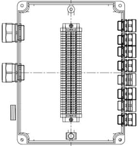 Рис.1. Схематическое изображение соединительной коробки КСРВ-Т96