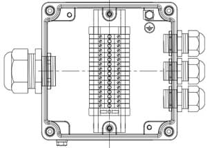 Рис.1. Схематическое изображение соединительной коробки КСРВ-Т57