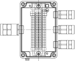 Рис.1. Схематическое изображение соединительной коробки КСРВ-Т61