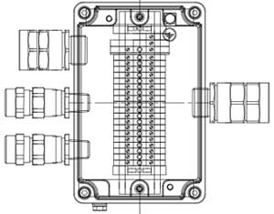 Рис.1. Схематическое изображение соединительной коробки КСРВ-Т71