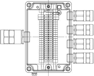 Рис.1. Схематическое изображение соединительной коробки КСРВ-Т72
