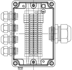 Рис.1. Схематическое изображение соединительной коробки КСРВ-Т77