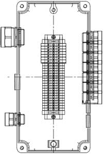 Рис.1. Схематическое изображение соединительной коробки КСРВ-Т81