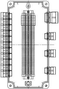 Рис.1. Схематическое изображение соединительной коробки КСРВ-Т82