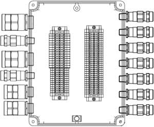 Рис.1. Схематическое изображение соединительной коробки КСРВ-Т94