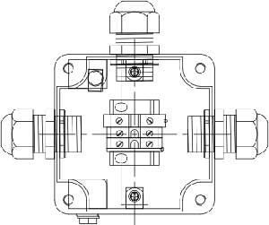 Рис.1. Схематическое изображение коробки соединительной КСРВ-Т05