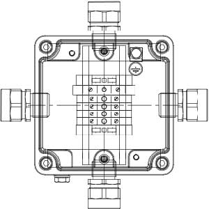 Рис.1. Схематическое изображение коробки соединительной КСРВ-Т08