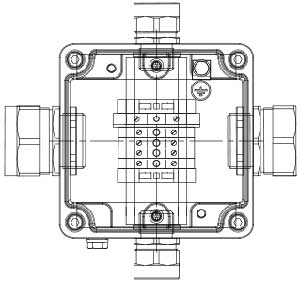 Рис.1. Схематическое изображение коробки соединительной КСРВ-Т12