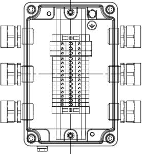 Рис.1. Схематическое изображение коробки соединительной КСРВ-Т17