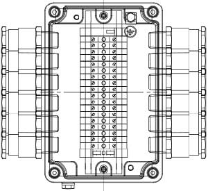Рис.1. Схематическое изображение коробки соединительной КСРВ-Т18