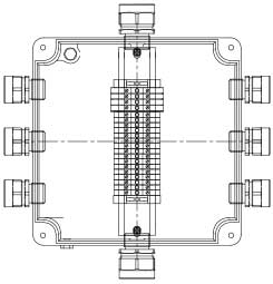 Рис.1. Схематическое изображение коробки соединительной КСРВ-Т27