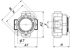 Схематическое изображение коробок СКВ-ПС90N1- СКВ-ПC144N6