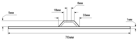 Рис.1. Габаритные и присоединительные размеры крепления на 76 мм для трансформаторов (75-150 Вт)