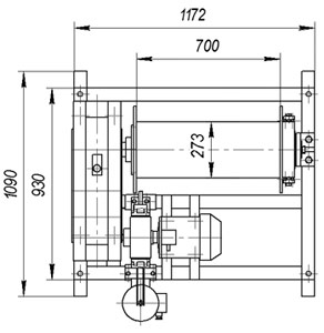 Рис.1. Схема лебедки электрической ЛЭЦ–2,0-200