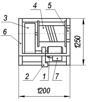 Рис.1. Схема лебедки электрической ЛЭЦ–4–120