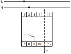 Рис.1. Схема подключения реле EPP-618
