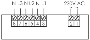 Рис.1. Схема подключения индикатора DMV-3T