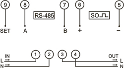Рис.1. Схема подключения счетчика LE-01M