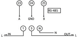 Рис.1. Схема подключения счетчика LE-01MP