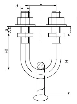 Рис.1. Схематическое изображение узла крепления КГП-7-1